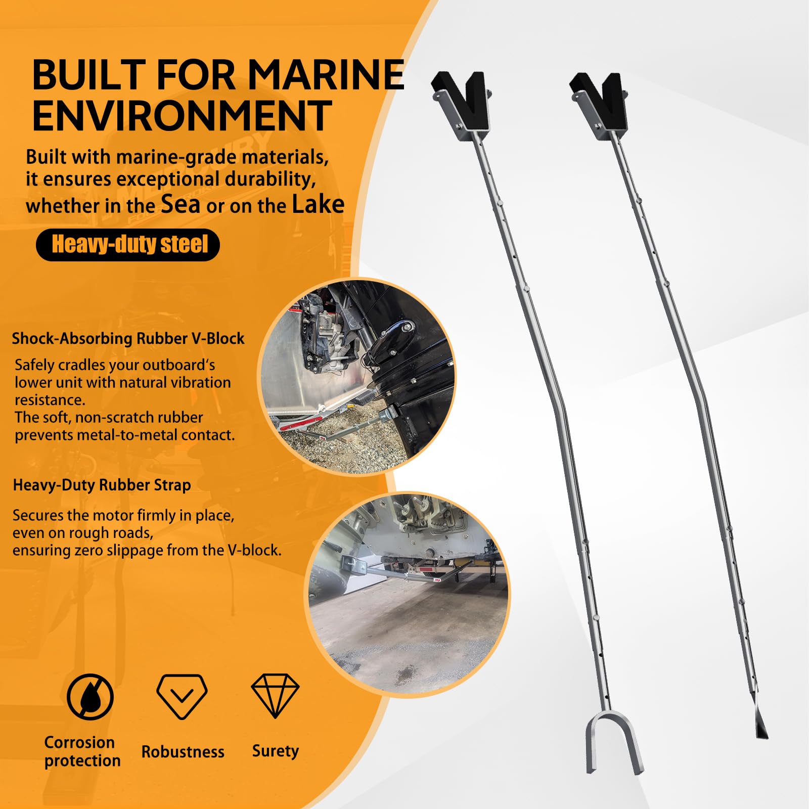 Boat Trailer Accessory With Composite Head Sebnux Adjustable Boat - View #10