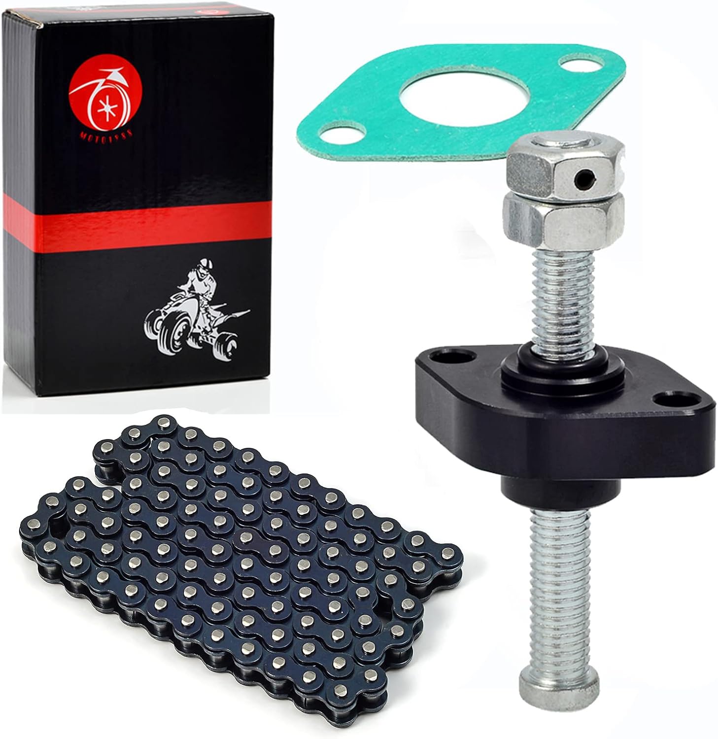 MOTO1988 Cam Timing Chain 90L & CNC Manual Tensioner For