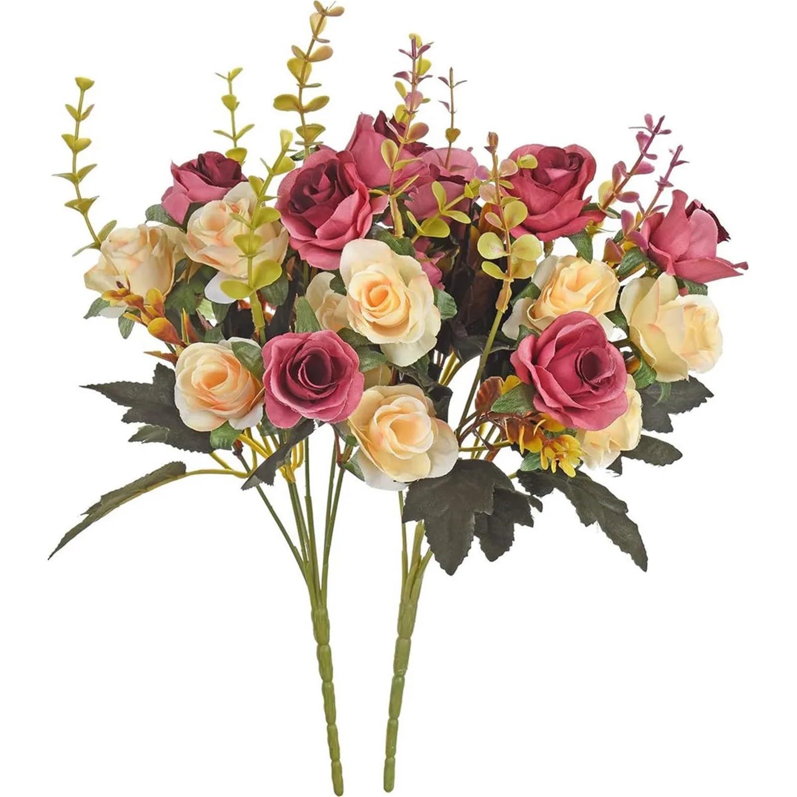 Dcrxz Artificial Flowers 10pcs Silk rose Artificial Flowers Wedding Home Garden Decoration bride Bouquet Diy gift Scrapbooking Wreaths wall Photography prop(5)