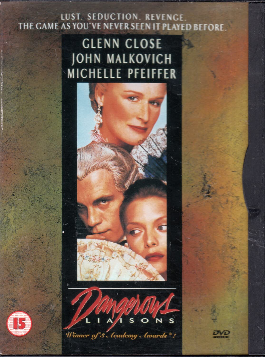 DANGEROUS LIAISONS (DVD) GLENN CLOSE JOHN MALKOVICH 1988 REGION 2