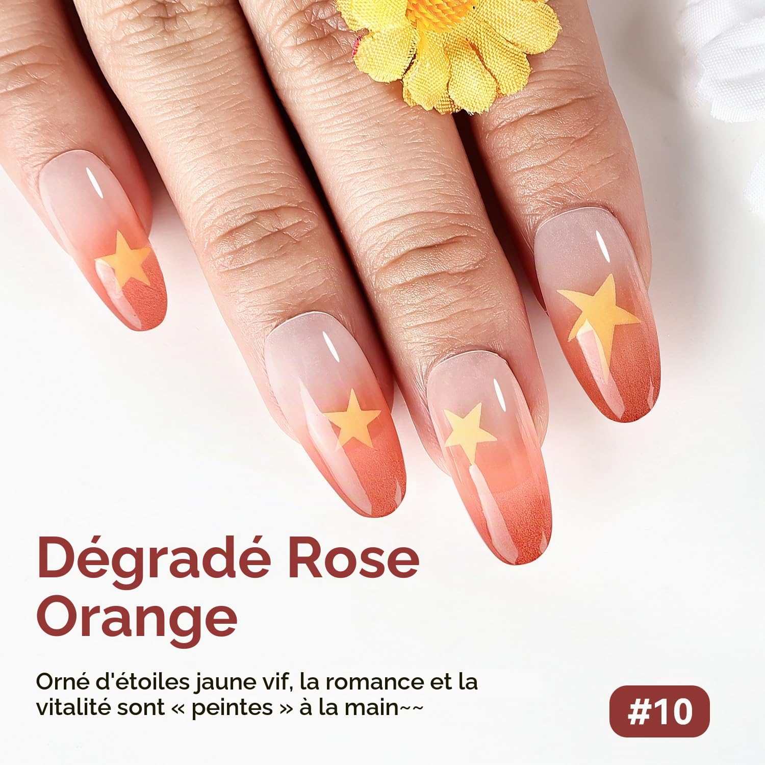 JODSONE 6 Couleurs Pat Painting Gel Dégradé Vernis à Ongles Set Gel de Peinture avec Stylet Manucure et 50 Éponges à Dégradé
