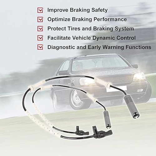 Miniatura 5 de Bapmic 34526870075 Sensor de velocidad de rueda ABS delantero izquierdo/derecho compatible con 128i/135i 2009-2013, 323i 2006-2011, 325i/330i 2006,
