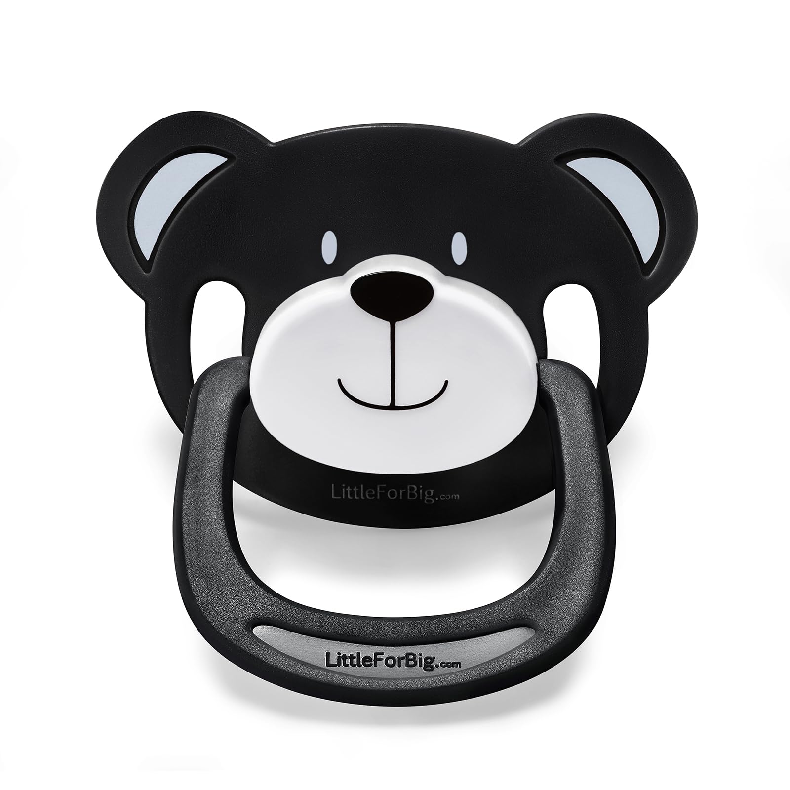 LittleForBig Bigshield Generation-II Adult Sized Pacifier - Baby Bear Pacifier Black