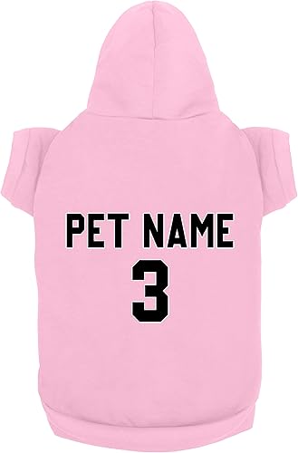 Ropa para perro personalizada diseña tu propia sudadera con capucha para mascotas, añade número de nombre, suéter personalizado para perros