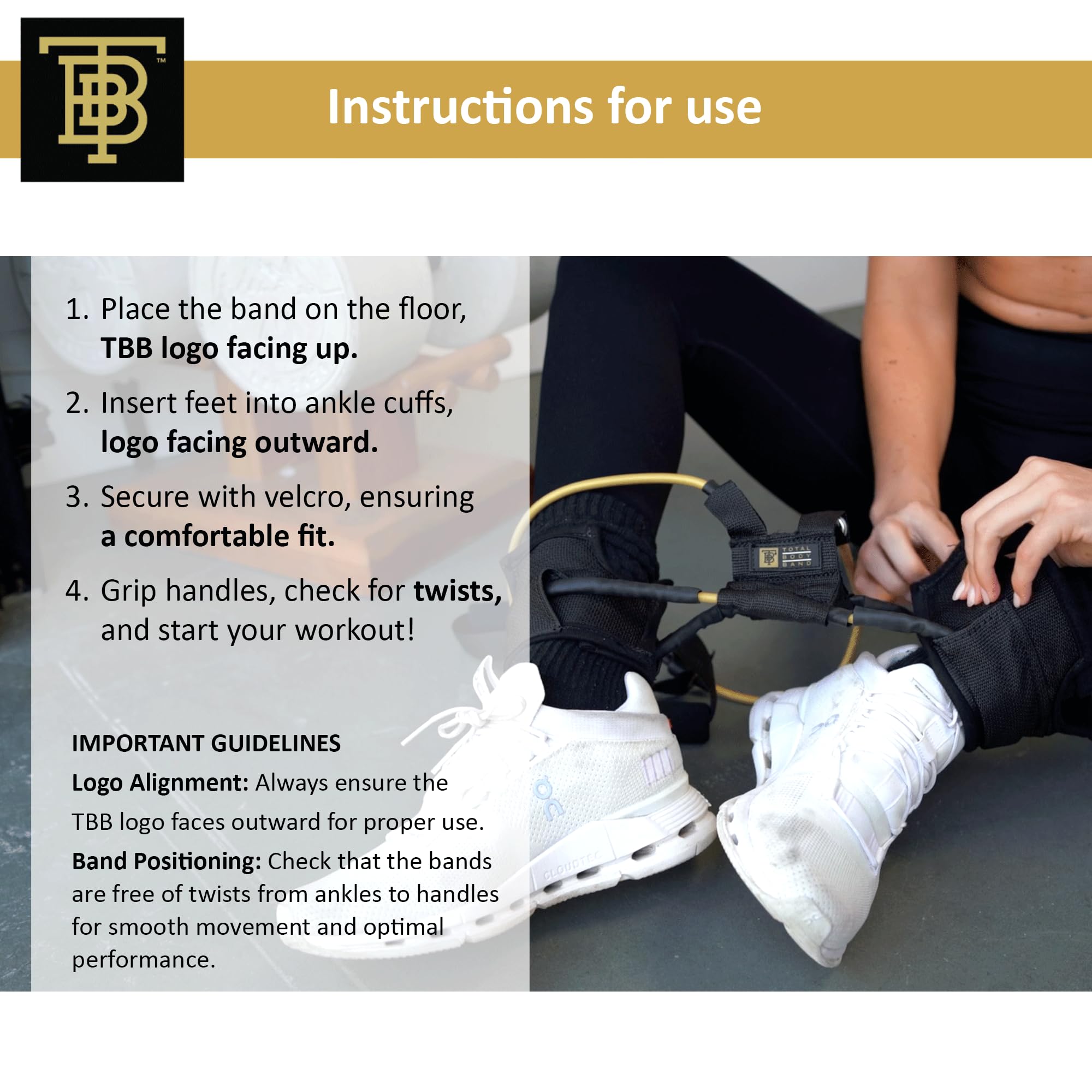 Total Body Band, All-In-One Fitnessband, Ganzkörper-Übungsband für Heimübungen oder Training unterwegs