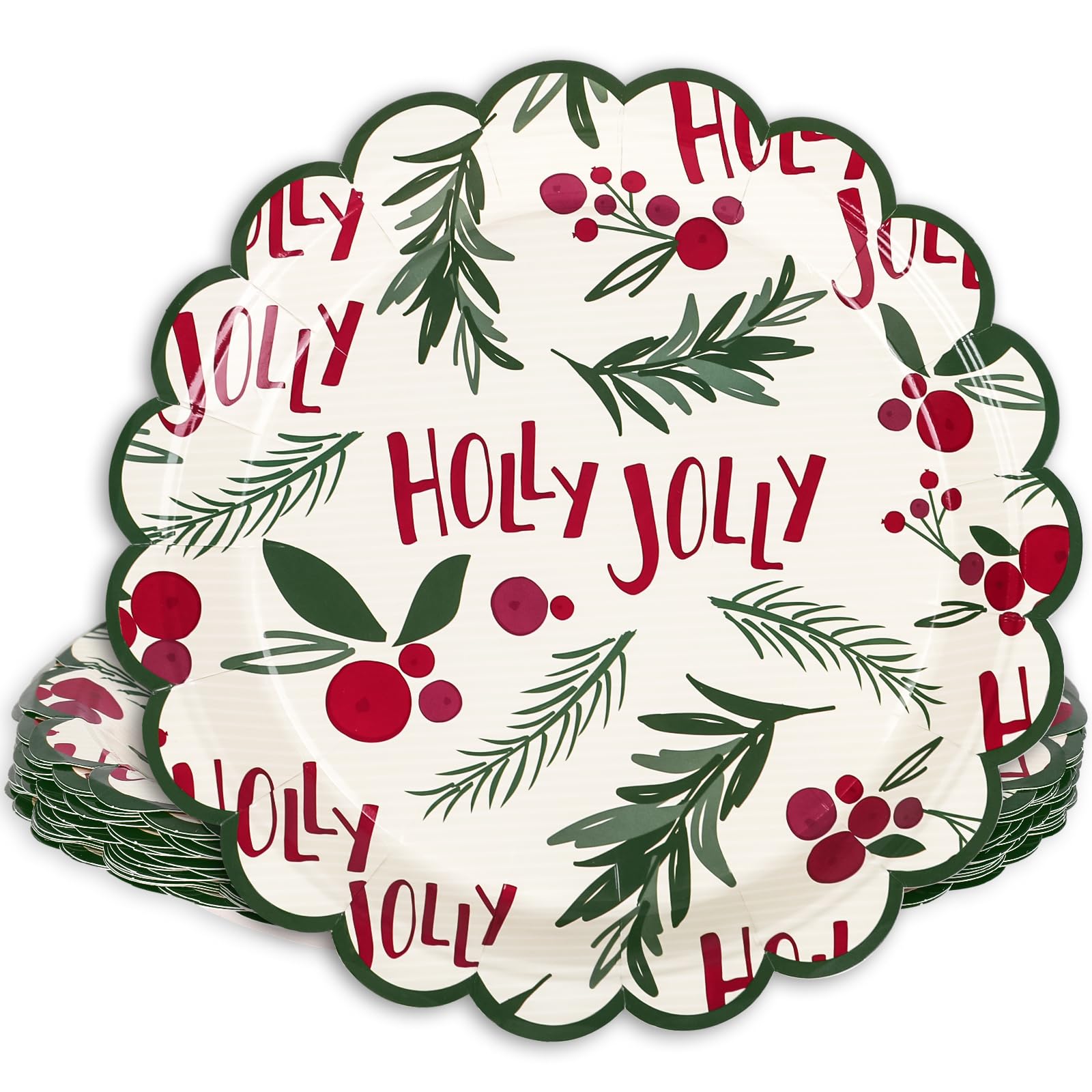 Assiettes jetables en carton de Noël pour grand repas familial et buffet d'hiver