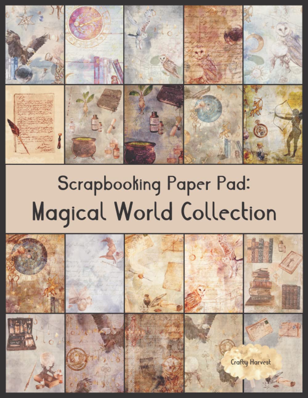 Scrapbook Paper Pad: Magical World Collection: 20 Unique Design Background Crafting Sheets