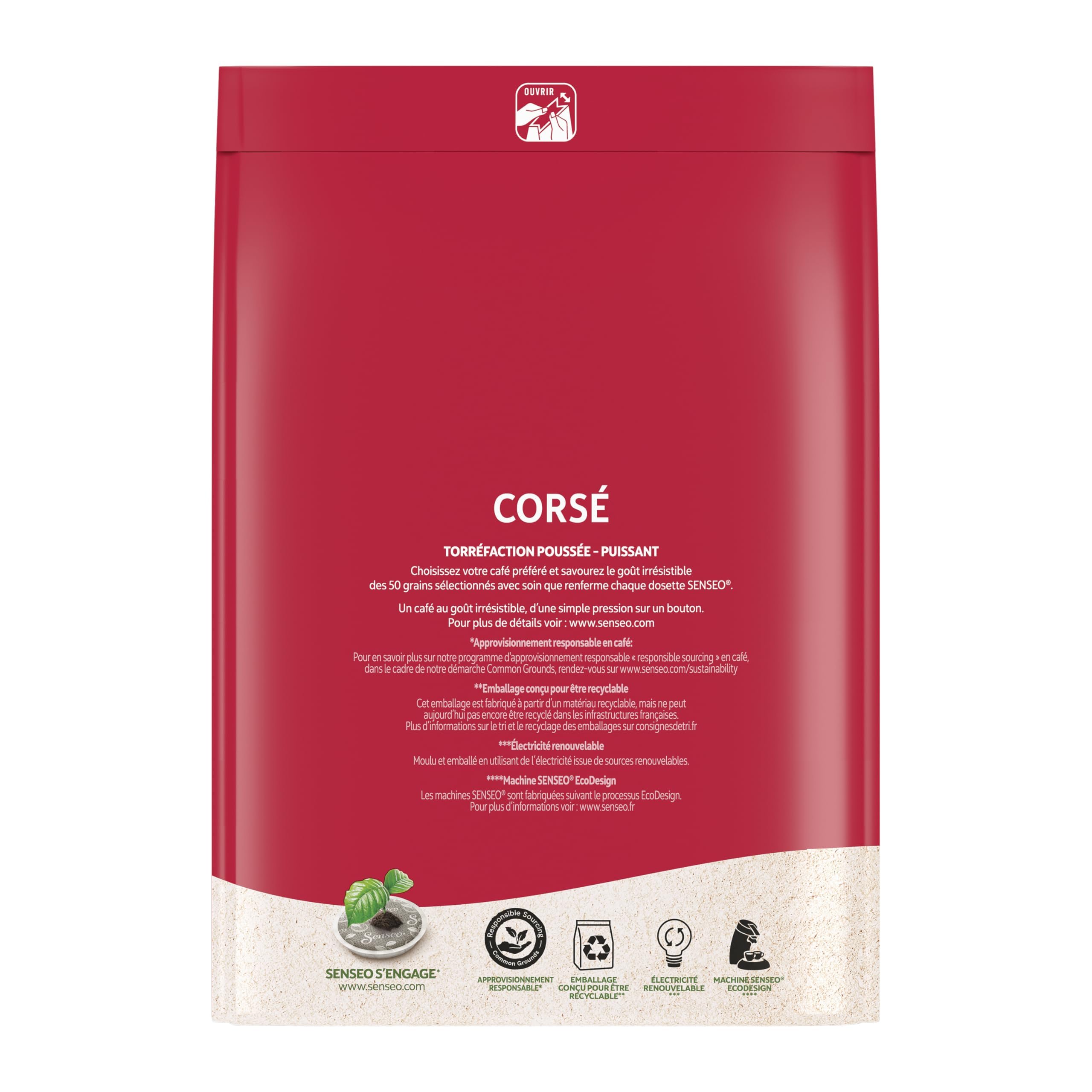 Senseo Corsé 40 dosettes 277g - Lot de 10