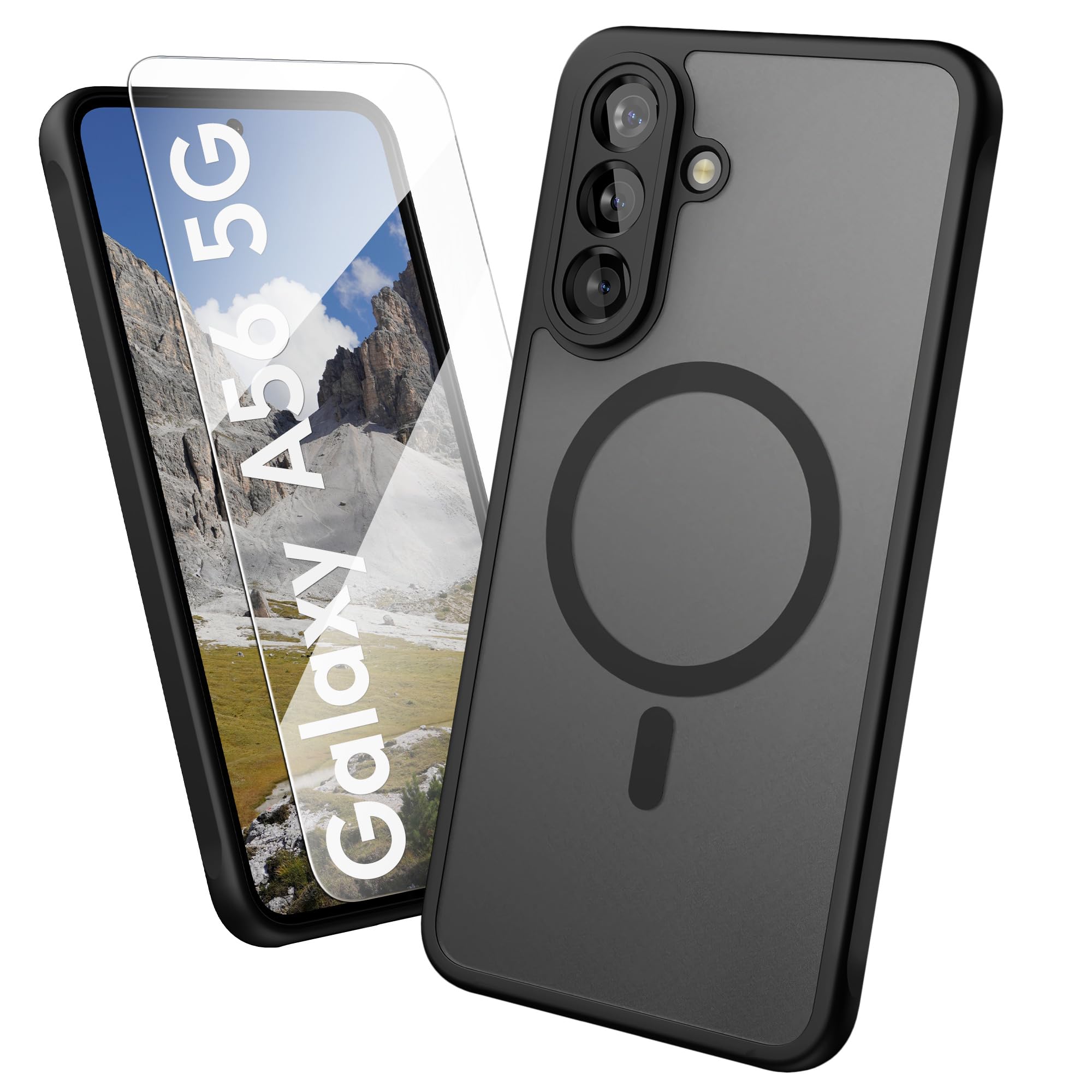 Oakshield Hülle für Samsung Galaxy A56 5G - Halbtransparente Schutzhülle mit Kameraschutz
