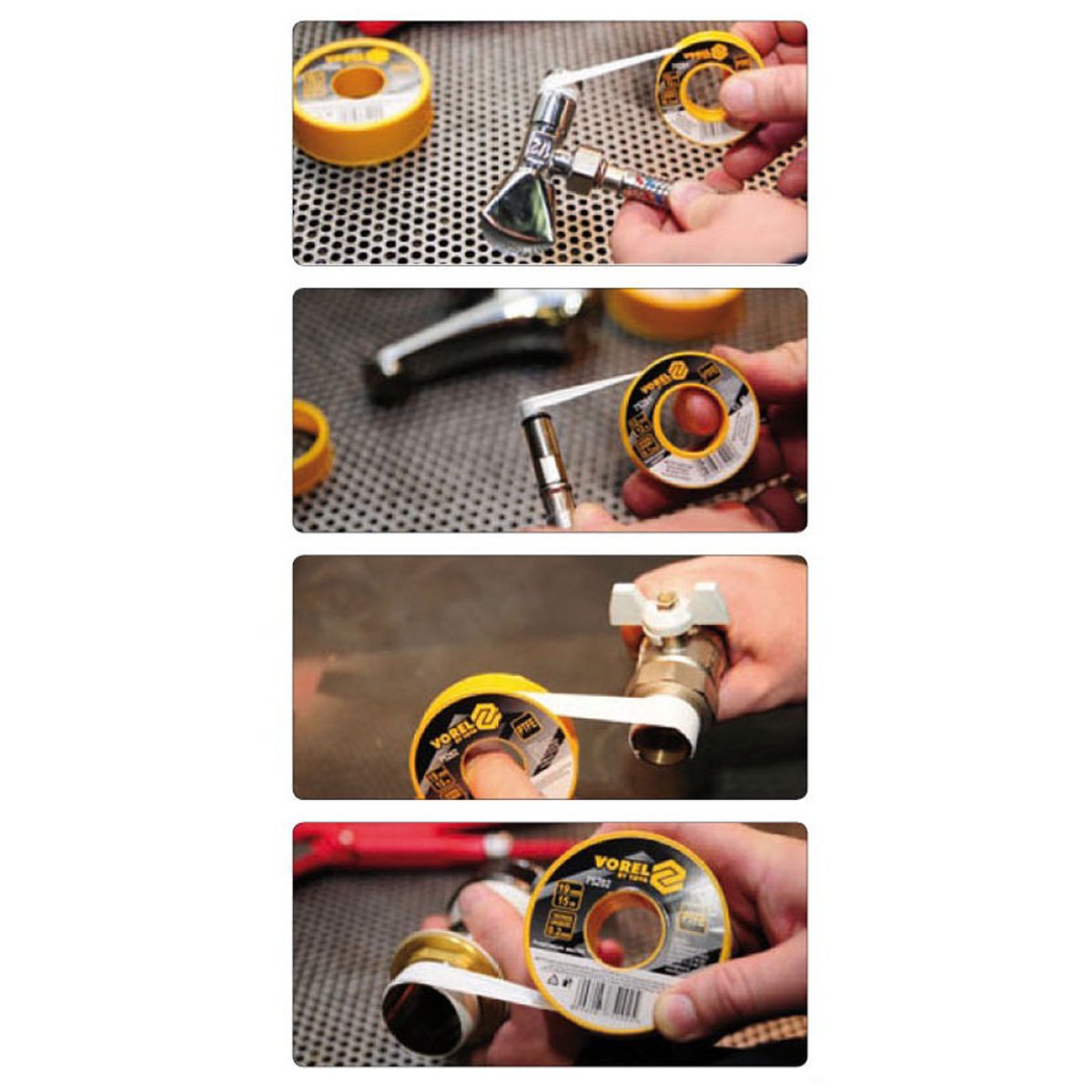 NASTRO TEFLON 12 MM ROTOLO 10 MT PER TENUTA FILETTI RACCORDI GAS ACQUA - Foto 7