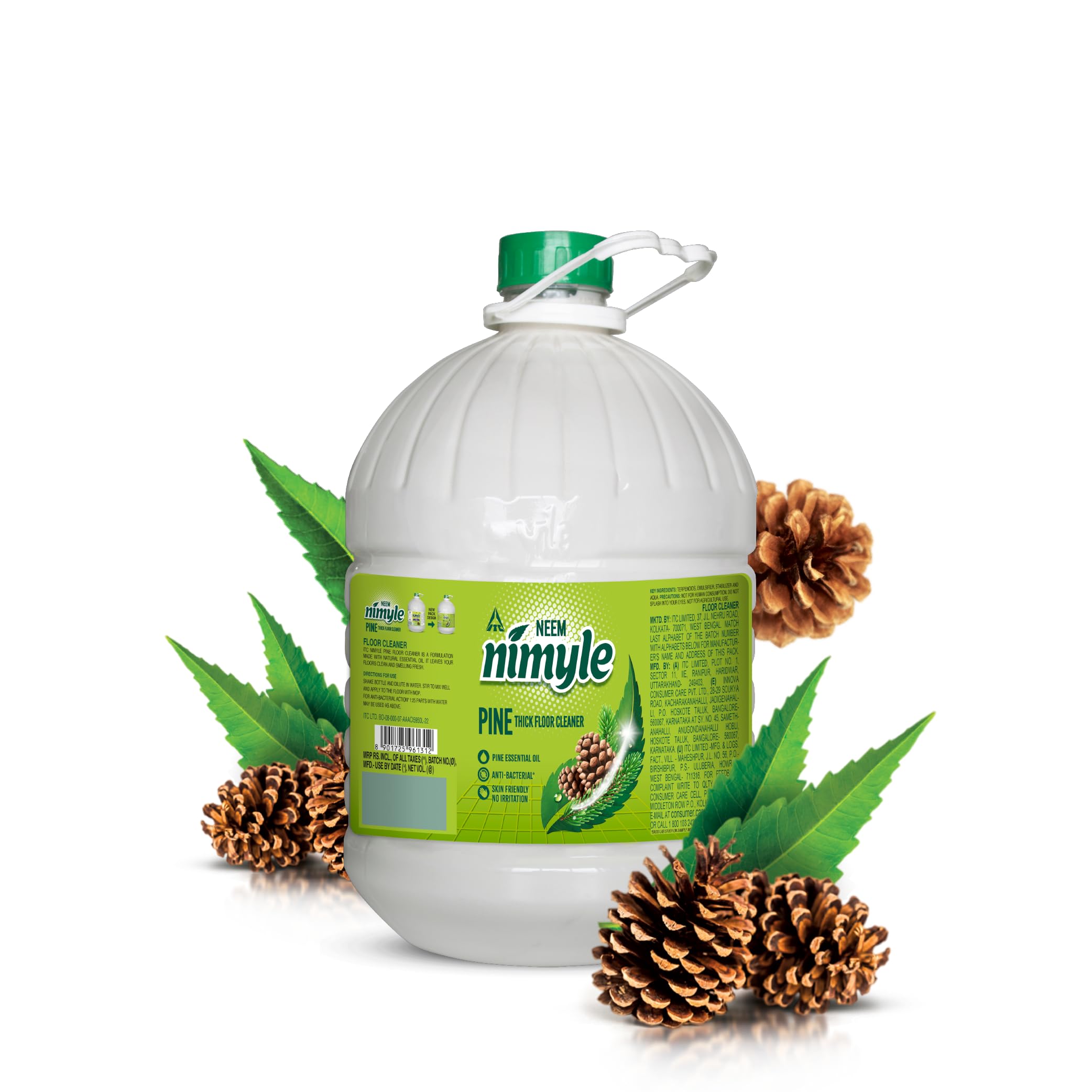 ITC's Nimyle Floor Cleaner Liquid, Pine 4.8 ltr, Surface Cleaner, House Cleaning Products, Fresh Fragrance, Anti Bacterial