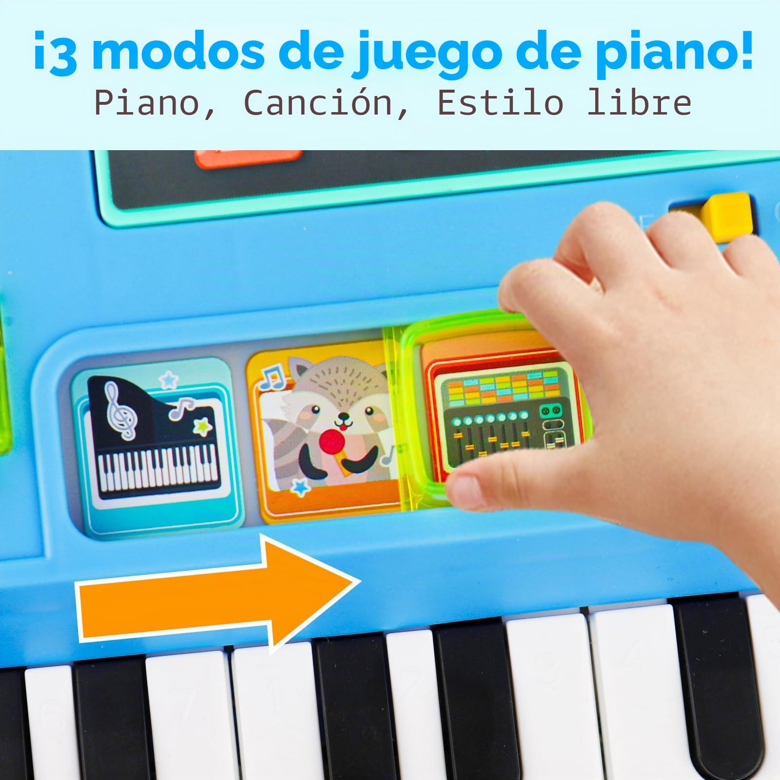 Lypsochaat Juguete para bebés a partir de 1, 2, 3 años, con música y luz, juguete musical para niños, DJ Pult con piano, juguete para bebés 0-6 0-12 12-18 meses, regalo para bebés 1 2 3 años niño niña