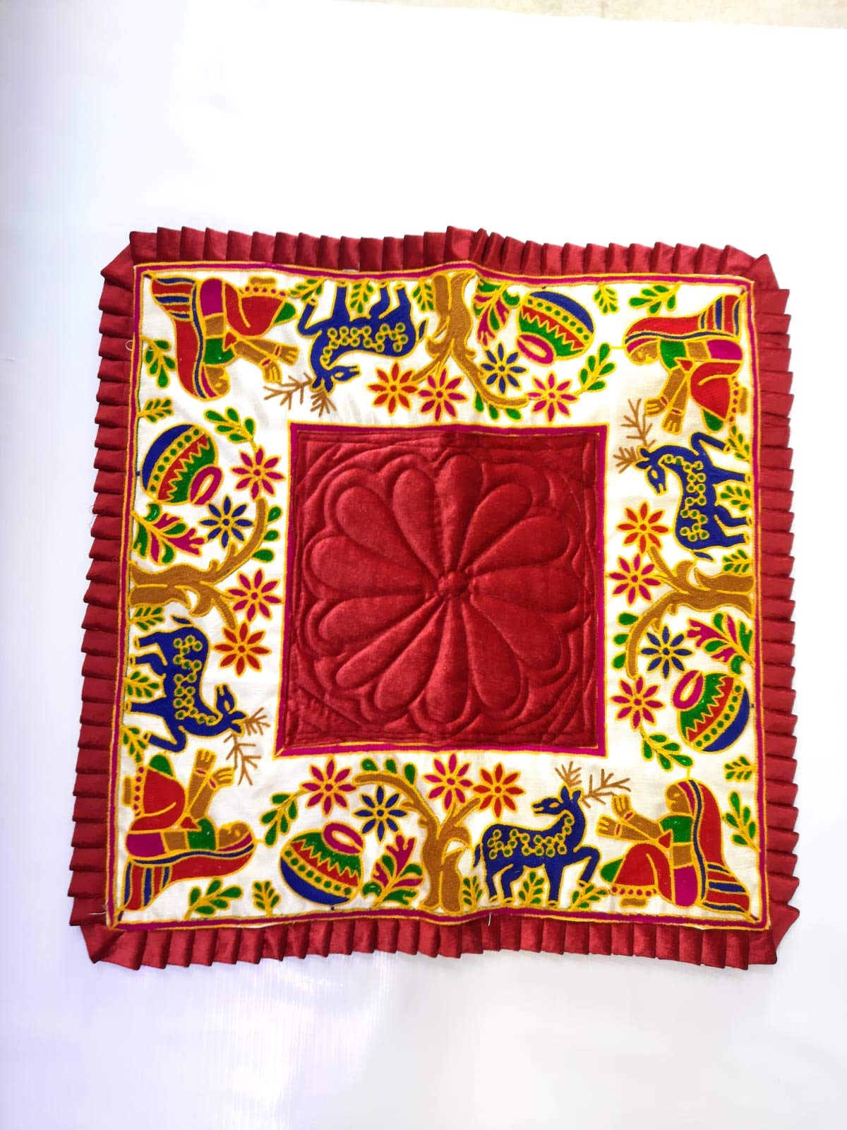 Buy RESI Designer Velvet Pooja Aasan Prayer Mat Pooja Mat Meditation