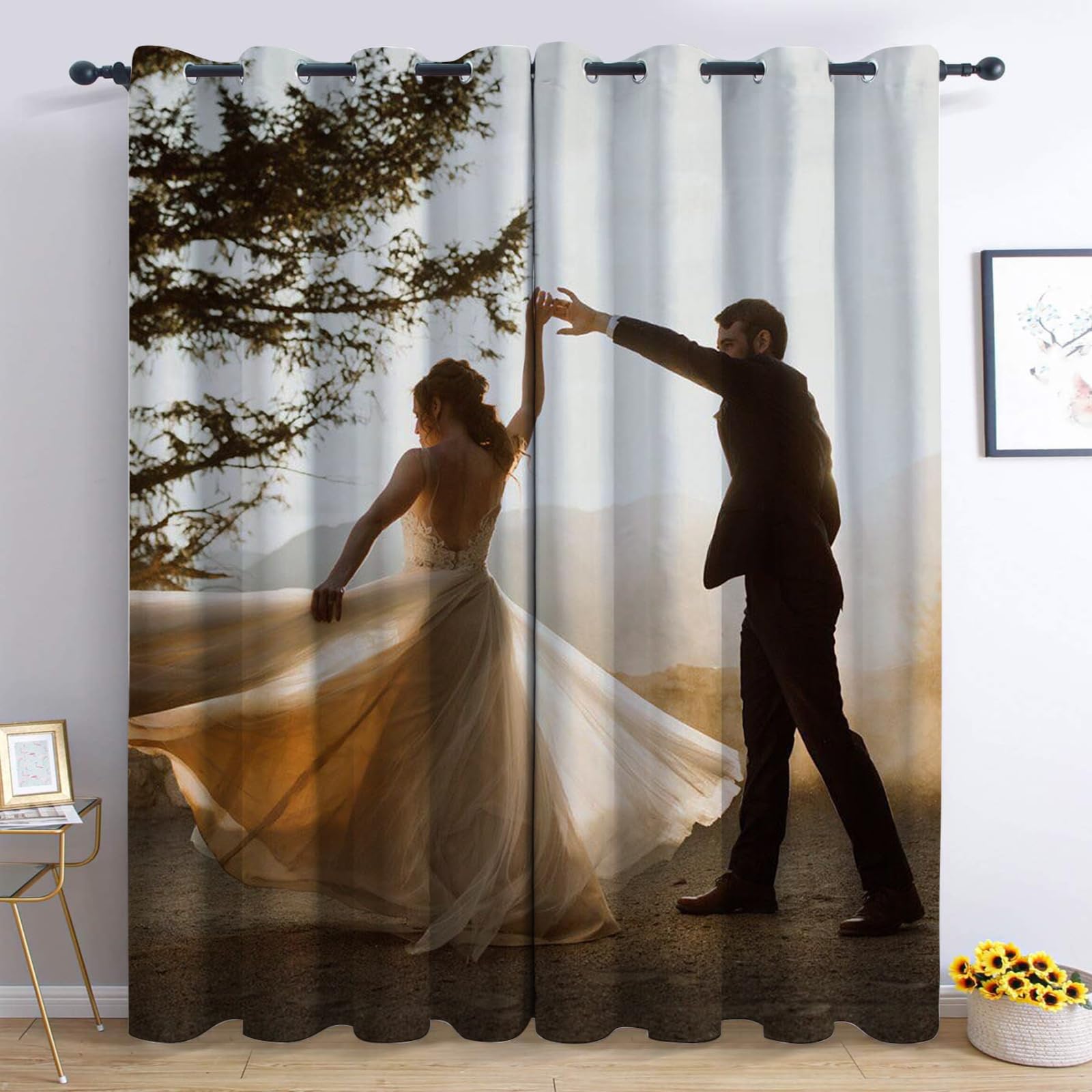 Midkepf Custom Curtains with Photos, Personalized Blackout Curtains, Custom Image Curtains with Grommet Noise Window Drapes for Bedroom Living Room 2