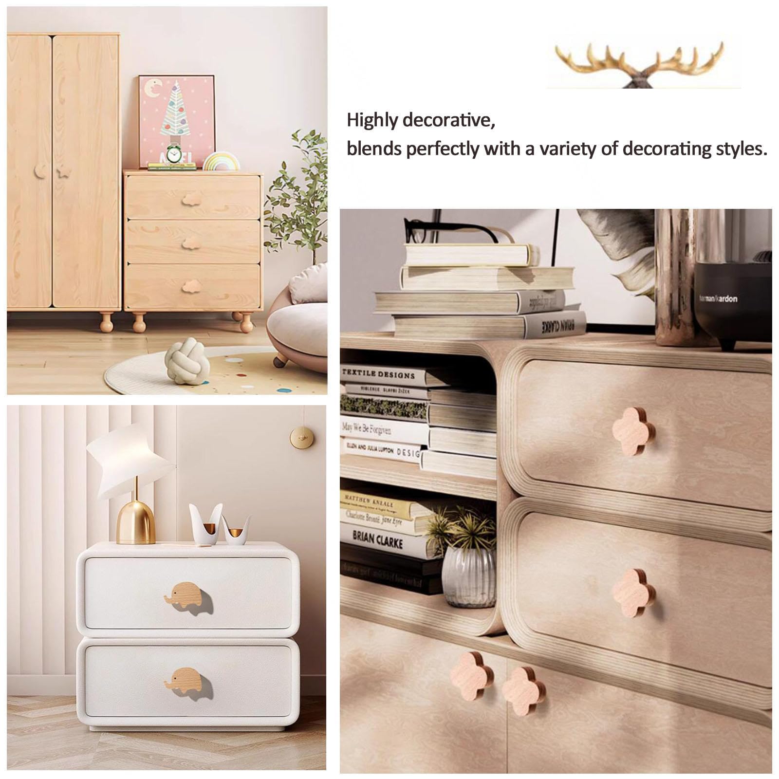 Dekaim Door Knobs For Wardrobes,10pcs Cartoon Cloud Shape Cabinets Knobs Kids Room Door Handles Drawer Dresser Closets Pulls