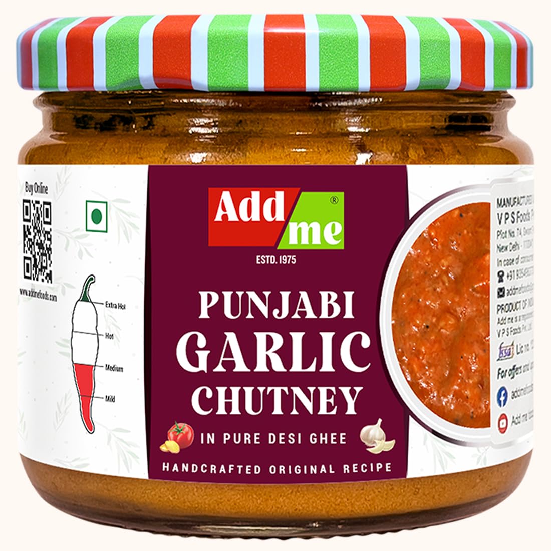 Add Me Homemade Punjabi Garlic lahsun ki Chutney in Desi Ghee 300g | Authentic North Indian ghar me bana Chatni Glass Pack (B0CJ32JR5N) Amazon Price History, Amazon Price Tracker