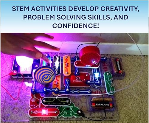 Miniatura 6 de Snap Circuits Light Electronics Exploration Kit Over 175 Exciting STEM Projects Full Color Project Manual 55+ Snap Circuits Parts STEM