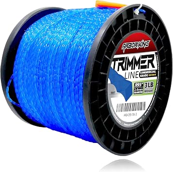 0.095 3LB Twist Blue Trimmer line Spool Commercial Grade with Line Cutter