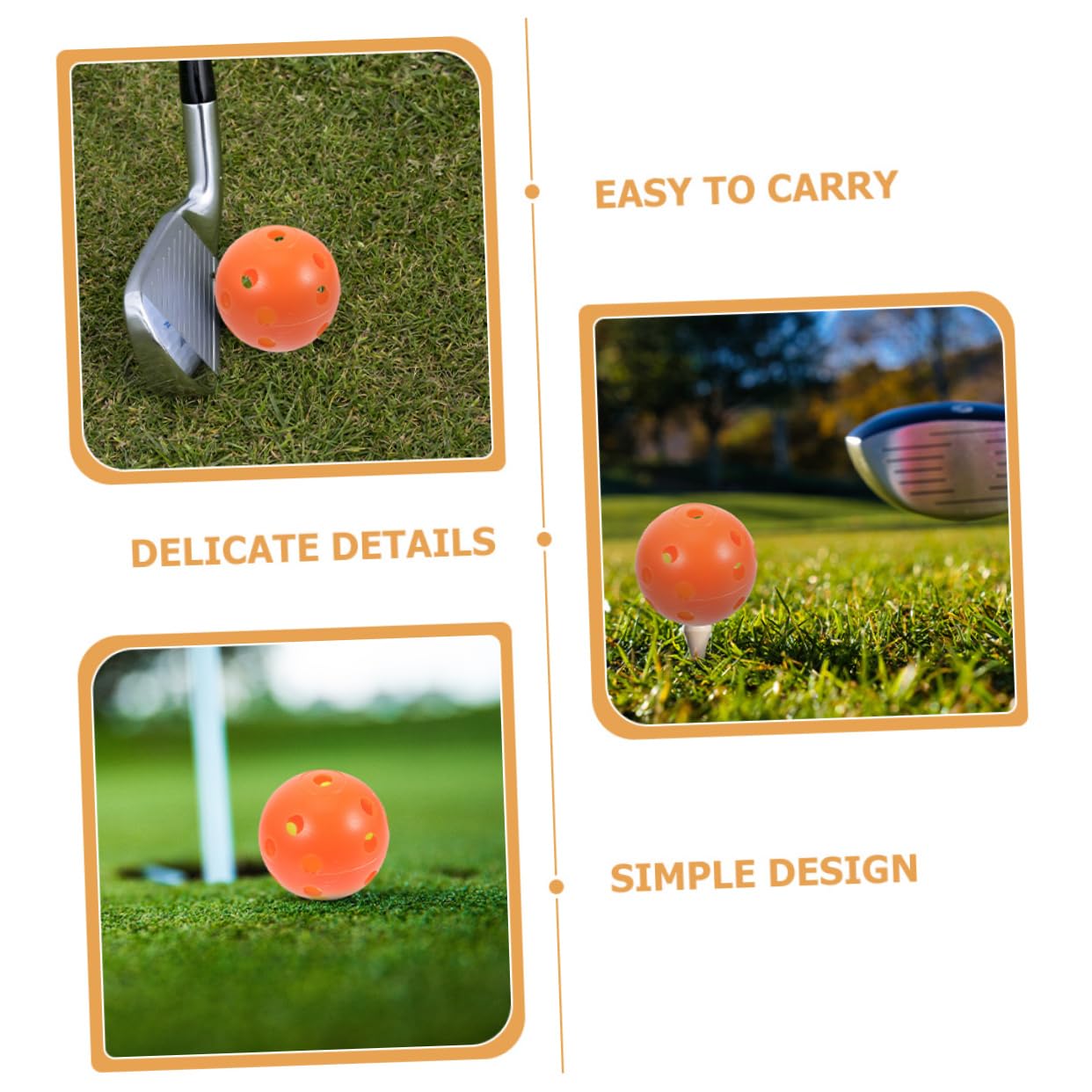 Toddmomy 25pcs Hollow Golf Practice for Training Design for Consistent Flight for Driving Range Backyard Use for Golf Enthusiasts