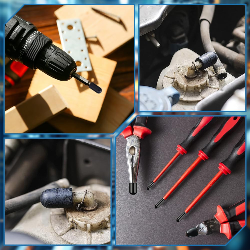 Pasacables de Goma, HOVCEH 80 Piezas Tapones de Goma de Vacío, Rubber Vacuum Cap para Carburadores y Colectores de Admisión, para Automoción: 3/16«, 5/16», 7/32«, 1/4», 5/32« y 3/8»