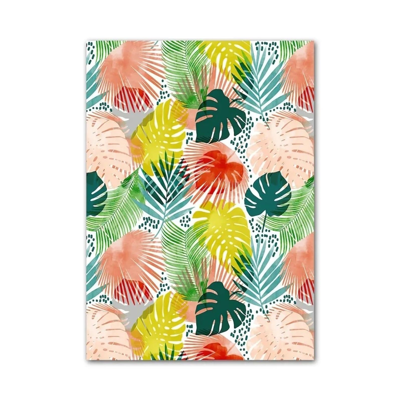 XENITE Wall Art Canvas Prints Colorful Flower Girl Leaves Modern Abstract Wall Art Boho Canvas Painting Pictures Living Room Decor(F,30x40cm)