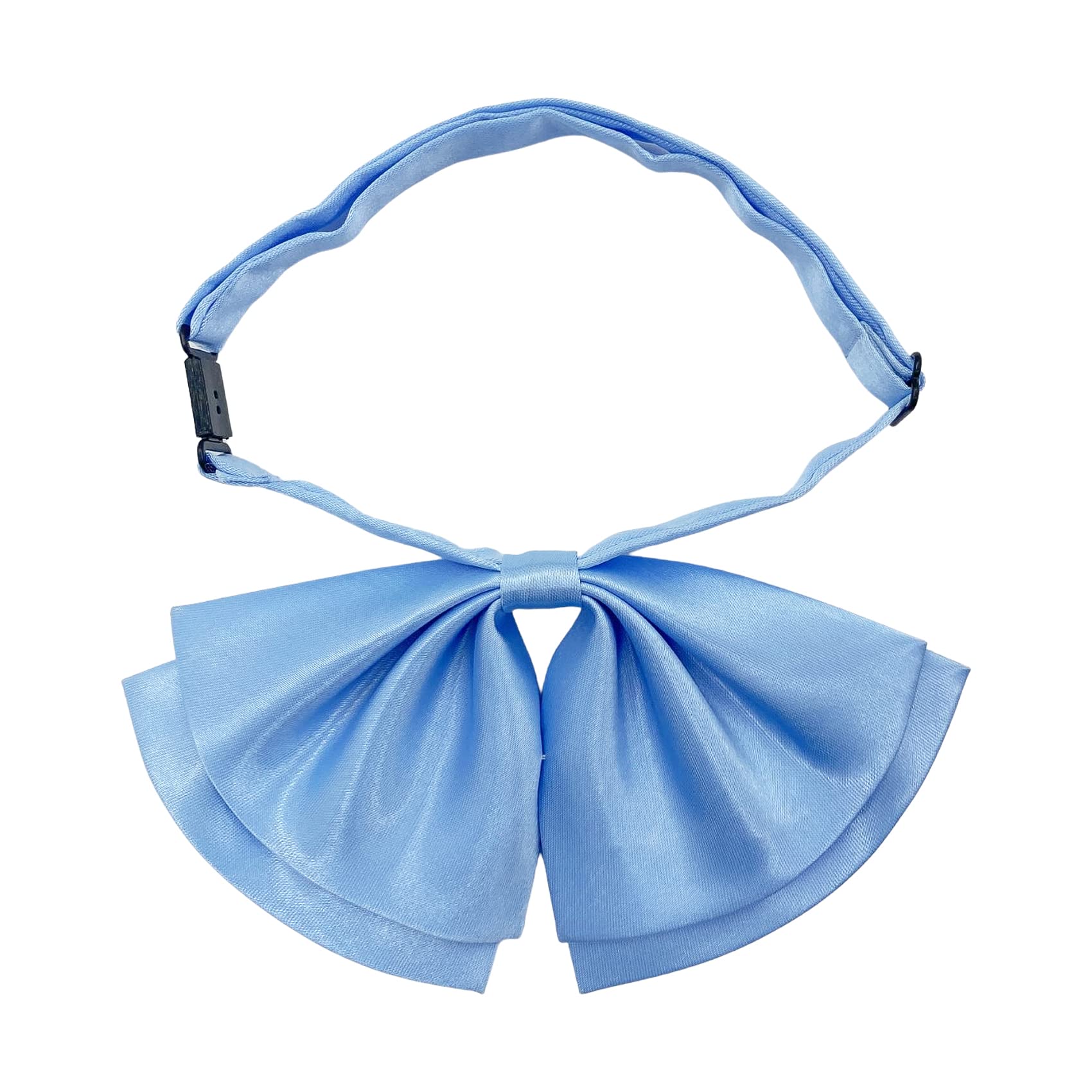 AUSUAYA Silk Women Casual Bow Tie, Pre-Tied Japanese kawaii School Girl Uniform Anime Bowtie For Lolita Floppy Necktie GB-FWBT-1 (Sky Blue)