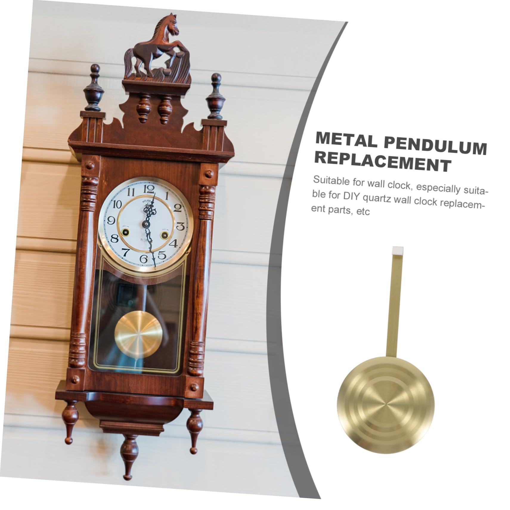 DOITOOL 4 Stück Uhrzeiger Uhrenpendel Lieferungen Uhrenzubehör Uhr Zifferblatt Gesicht Uhr Reparatur Set Teil der Wanduhr Metallpendel für Wanduhr Ersatzpendel für Wanduhren Golden
