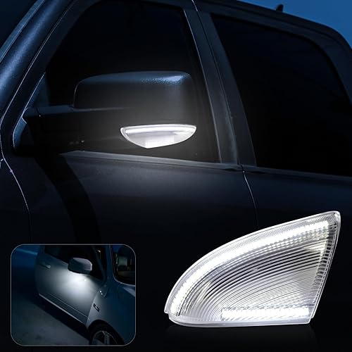 Miniatura 3 de Conjunto de lámpara de charco de señal de giro LED con lente transparente Switchback para Dodge Ram 1500 2500 3500 2009-2018 camión de remolque