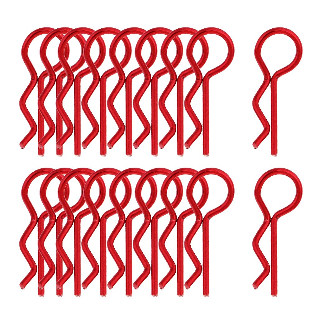 Hellery 20x Body Clips R Pins Retainer for Redcat HPI HSP 1/10 1/12 1/16 RC Car Parts Truck Buggy