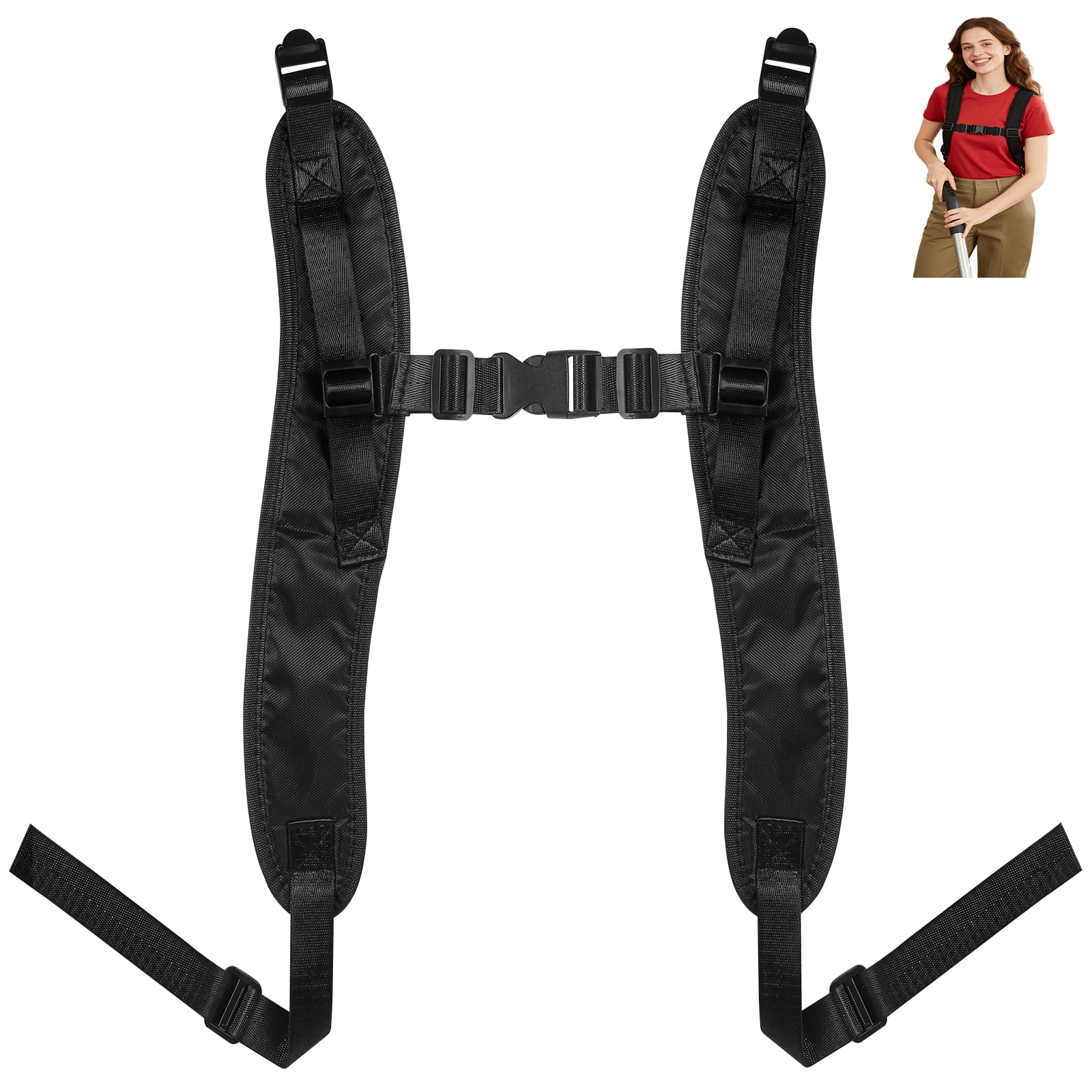 Zookpr Backpack Vacuum Cleaner Shoulder Strap PV100 Replacement Compatible with Proteam, Megavac, Provac, Quartervac, Fits Most Backpack Vacuum