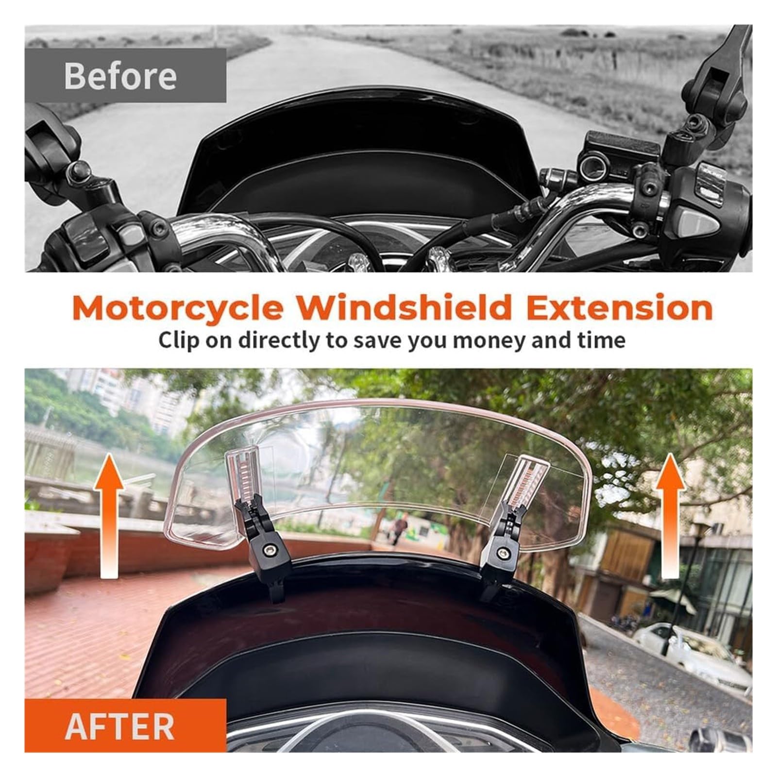Motorcycle Windshield Adjustable clip-On,ADV350,ADV150