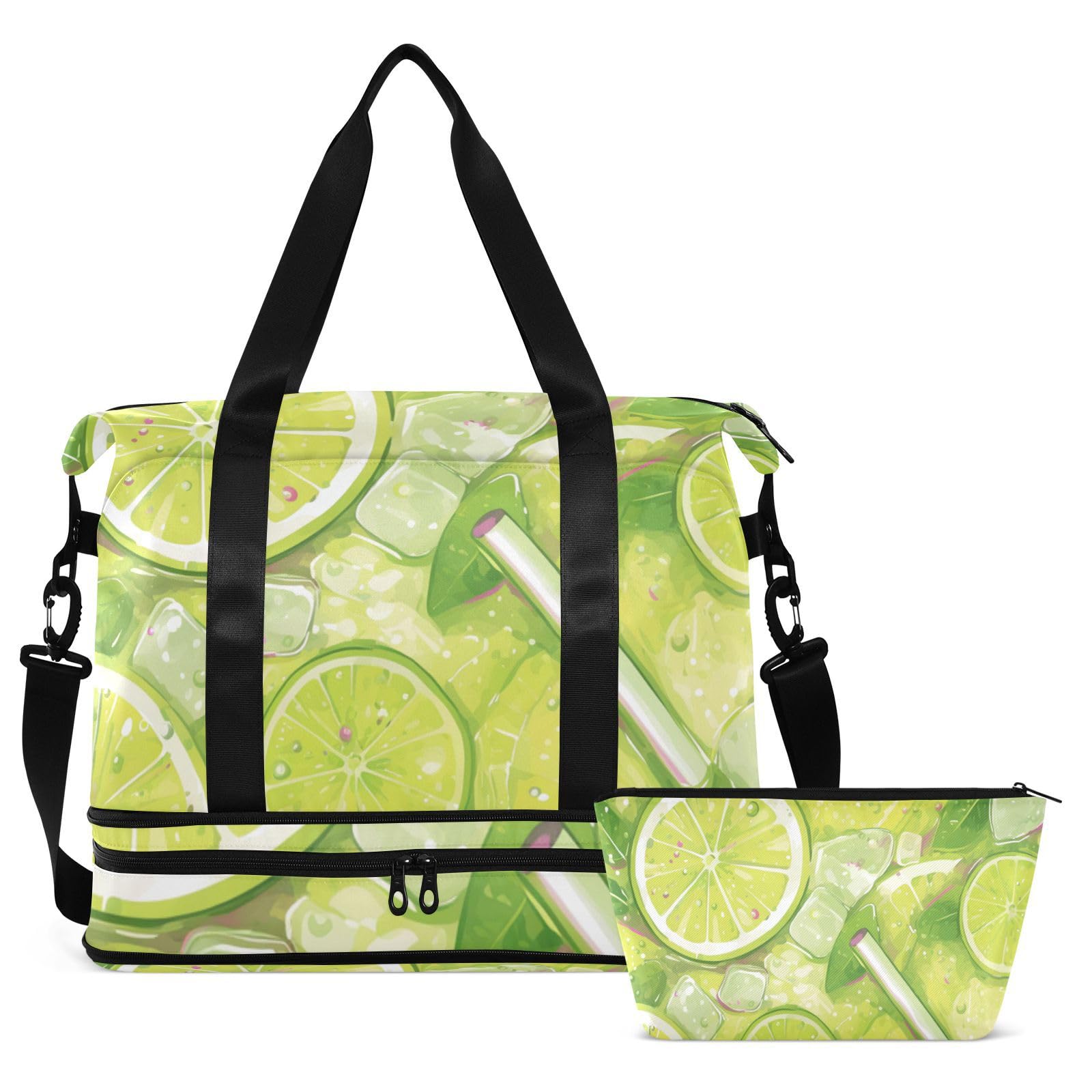 Borsa da palestra per viaggi d'affari con tasca bagnata e tracolla regolabile, per viaggi di lavoro, impermeabile, per uomini e donne