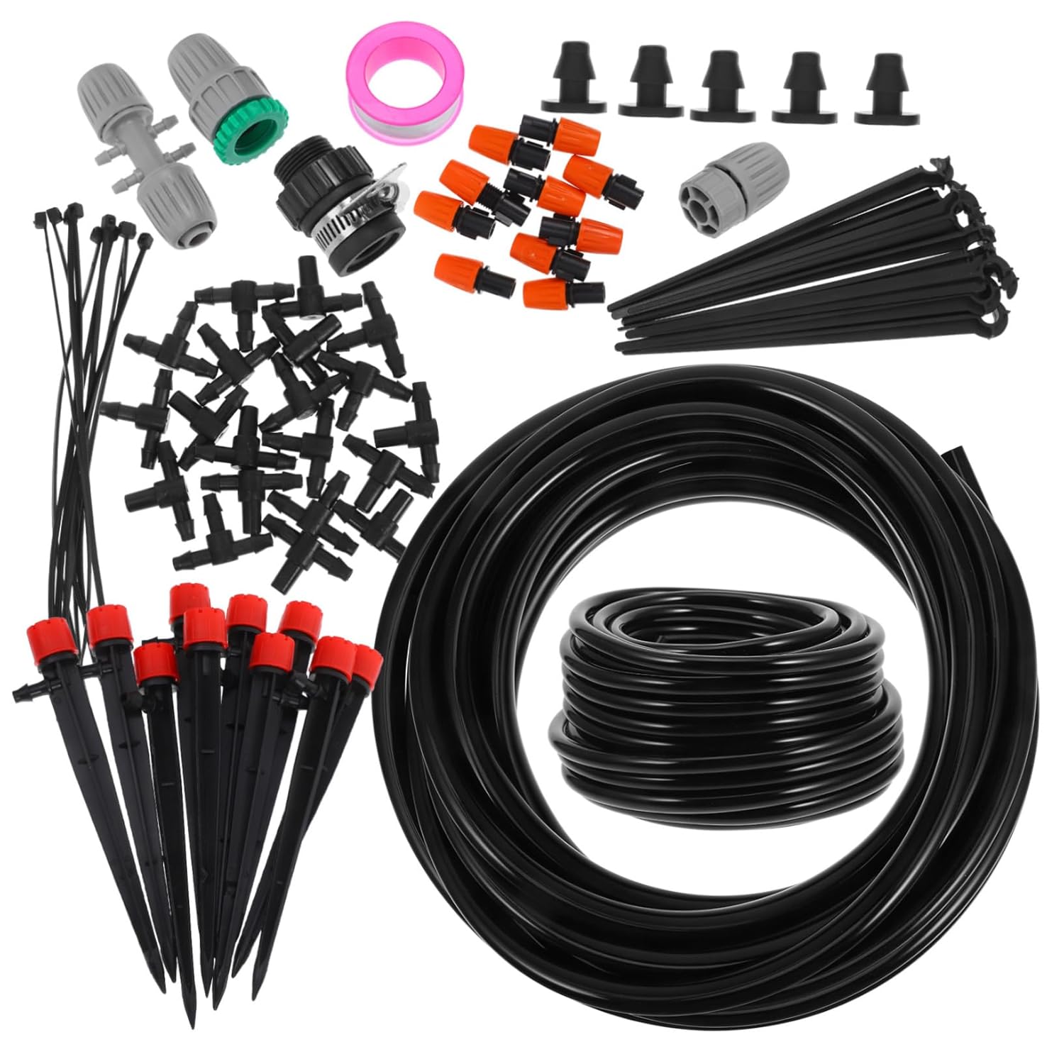 1 Set Automatic Watering System Kit for Potted Plants Durable Drip Irrigation for Garden Lawn Easy Installation Greenhouse Kit for Efficient Plant Care