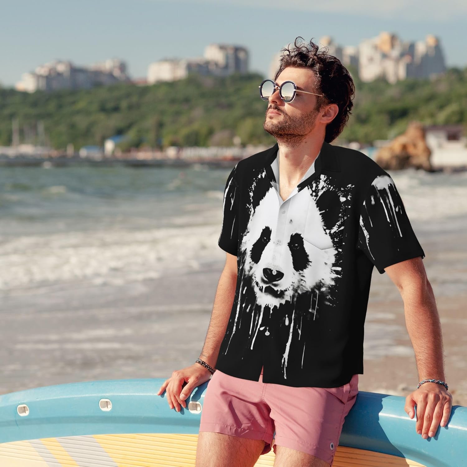 Shirts for Men, Button Up Shirts Short Sleeves, Casual Graphic Shirt, Stylish Summer Beach Shirt - Image 5