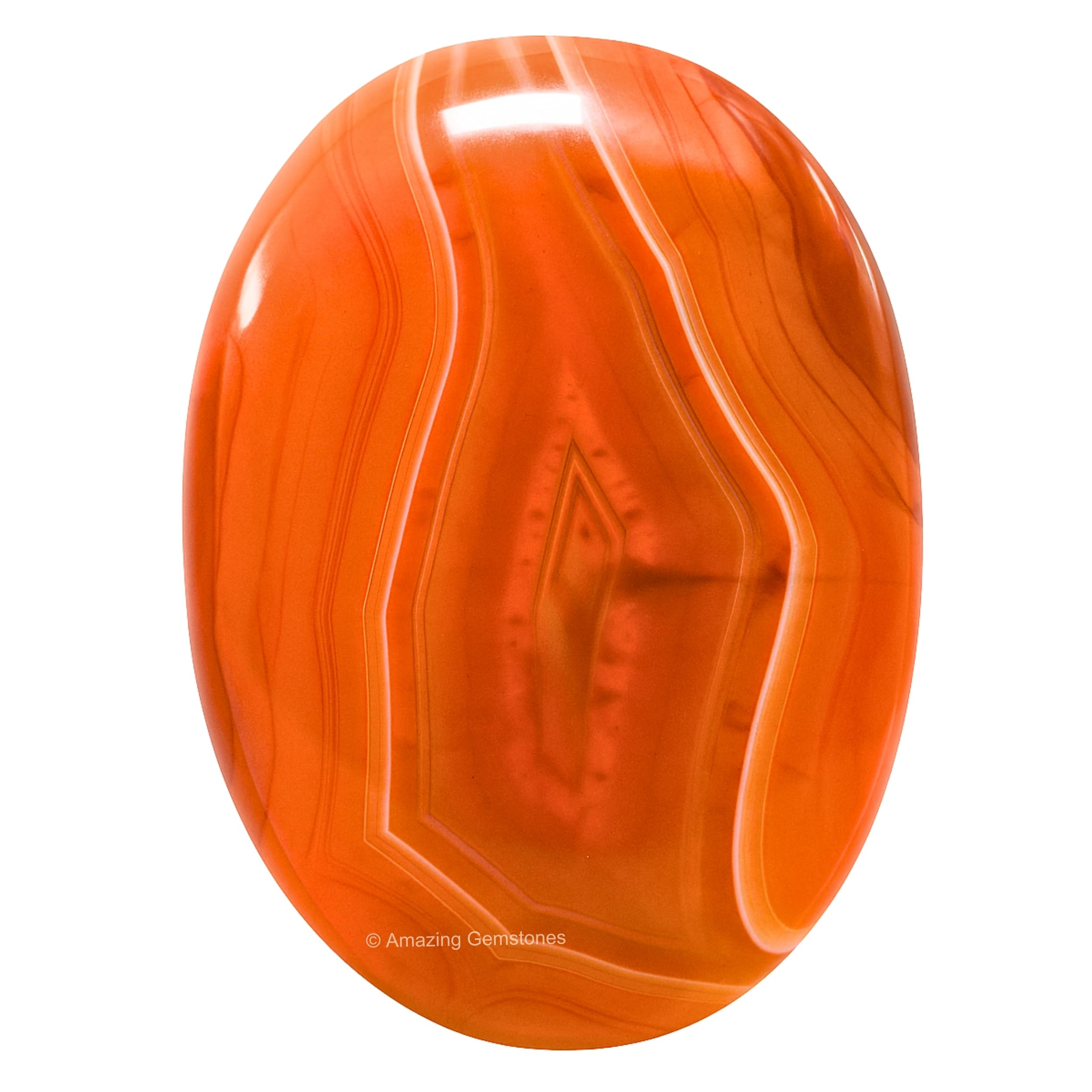Carnelian Crystal Palm Stone, 45-50mm Large Meditation Healing Crystal