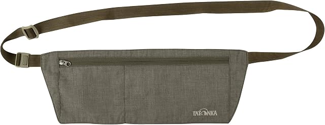 Tatonka Skin Moneybelt  płaska i lekka torba na brzuch z 2 przegródkami do dyskretnego noszenia pod ubraniem (oliwkowa)
