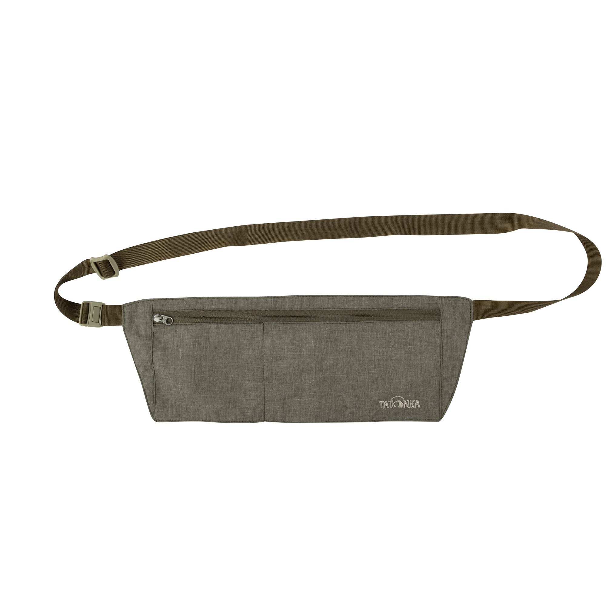 Tatonka Skin Moneybelt - płaska i lekka torba na brzuch z 2 przegródkami do dyskretnego noszenia pod ubraniem (kolor oliwkowy)