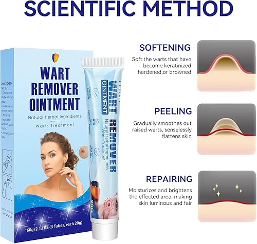 Miniatura 4 de Crema eliminadora de verrugas genitales, ungüento de verrugas de acción rápida con máxima resistencia para uso doméstico, seguro y eficaz (3 tubos-04