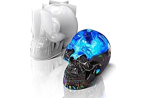 Lifelike Silicone Skeleton Skull Molds for Versatile Resin Crafts