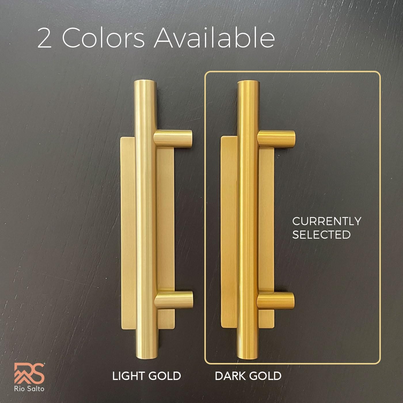 Rio Salto 12-Inch Gold Barn Door Handle Kit Closet Door Handle Solid Aluminum Brass Finish Pull Handle Flush Handles Hardware Large Sliding Door Handles 1-Door (Gold - 1Pack)