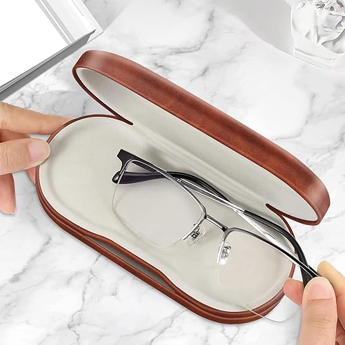 Miniatura 27 de Fintie Funda para lentes de contacto 2 en 1 y funda para gafas, soporte de viaje portátil de doble cara para lentes con espejo integrado, pinzas