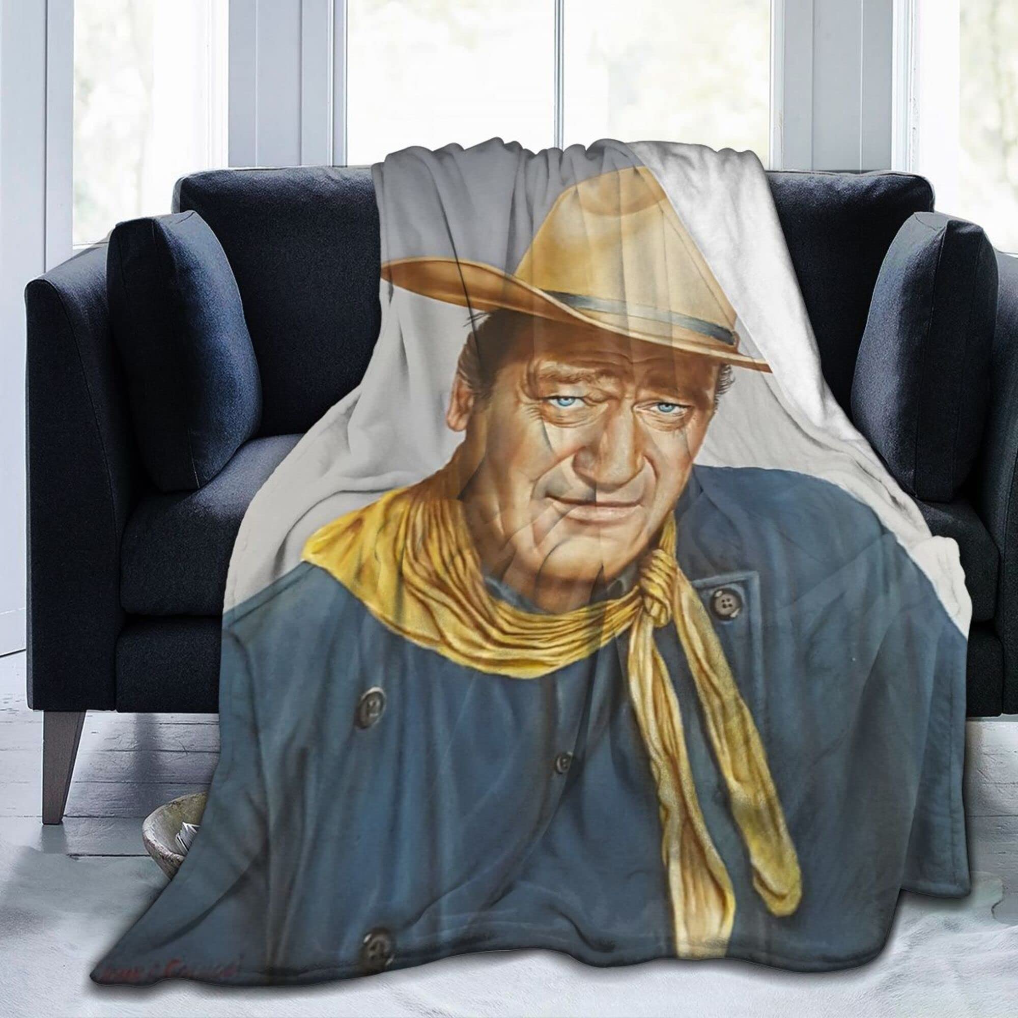Lawenp As Pic Ultra-Soft Fluffy For John Wayne Throw Blanket Flannel Blanket Soft Fuzzy Blanket For Bedroom Couch Sofa 40"X30"