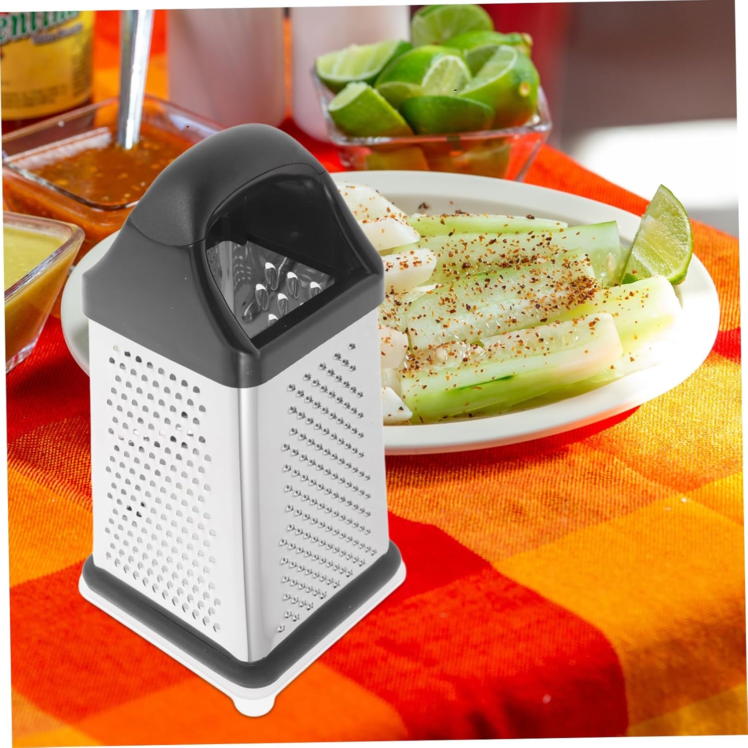 Hand Grater Sided Kitchen Cheese Shredder Multi-functional Box Grater for Vegetables and Fruits Safe to Use Convenient Storage Design