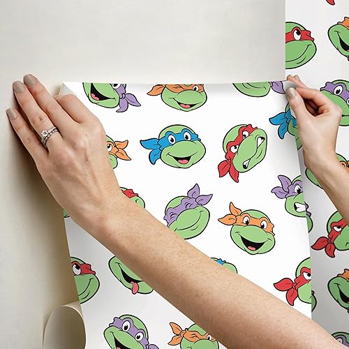 Miniatura 7 de RoomMates Papel pintado para pelar y pegar las caras de las tortugas ninja