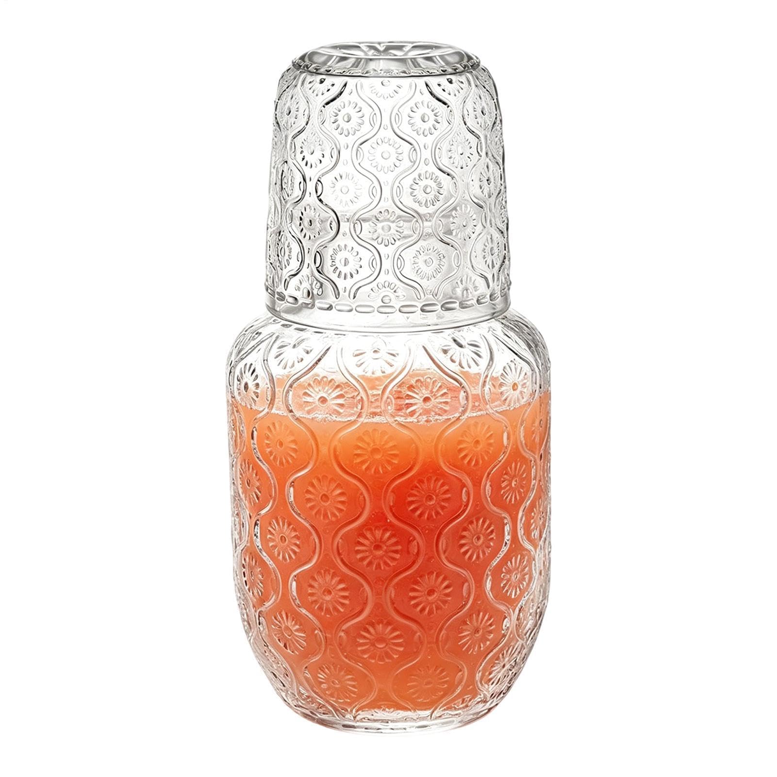 Jarra de noche – Dispensador de enjuague bucal transparente | Jarra de agua para mesita de noche, para líquidos, mesa de vino, baño, hogar, cocina, comedor, fiesta