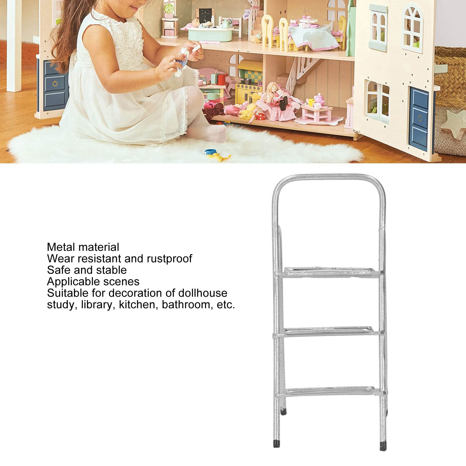 20x1:6 échelle maison de poupée échelle Mini escabeau maison de poupée 20x1:6 échelle maison de poupée échelle Mini escabeau maison de poupée