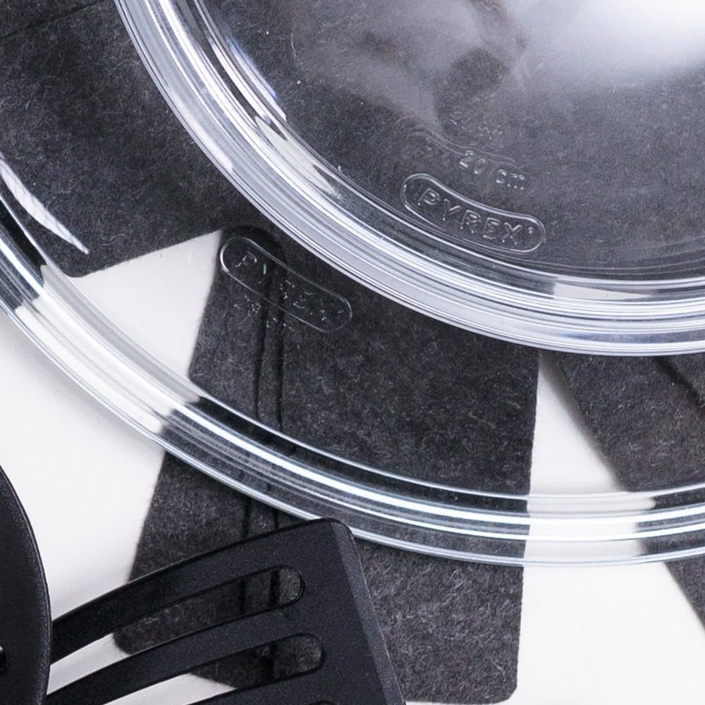 Kamberg - Batterie de Cuisine 12 pcs - Induction - Made in France - Sans PFOA/PFAS - Avec 2 couvercles Pyrex® Ø18-20 cm