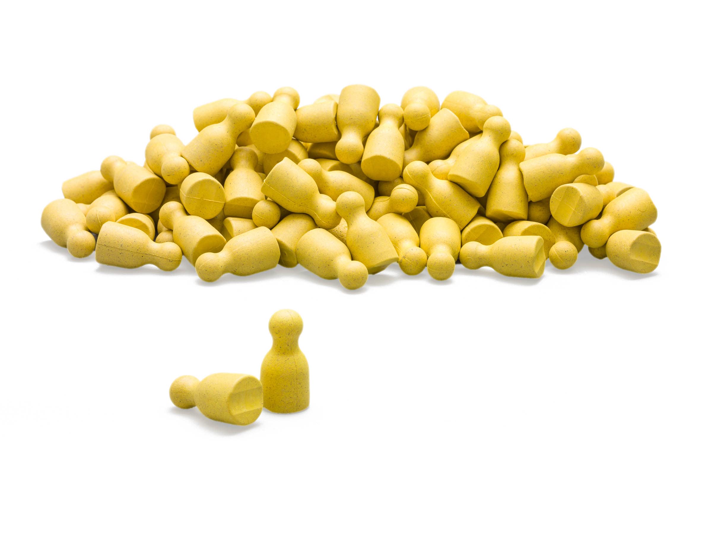 Wissner® Active Learning - Set of 100 Toy Figures/Halma cones in Yellow 24 x 12 mm – RE-Wood®
