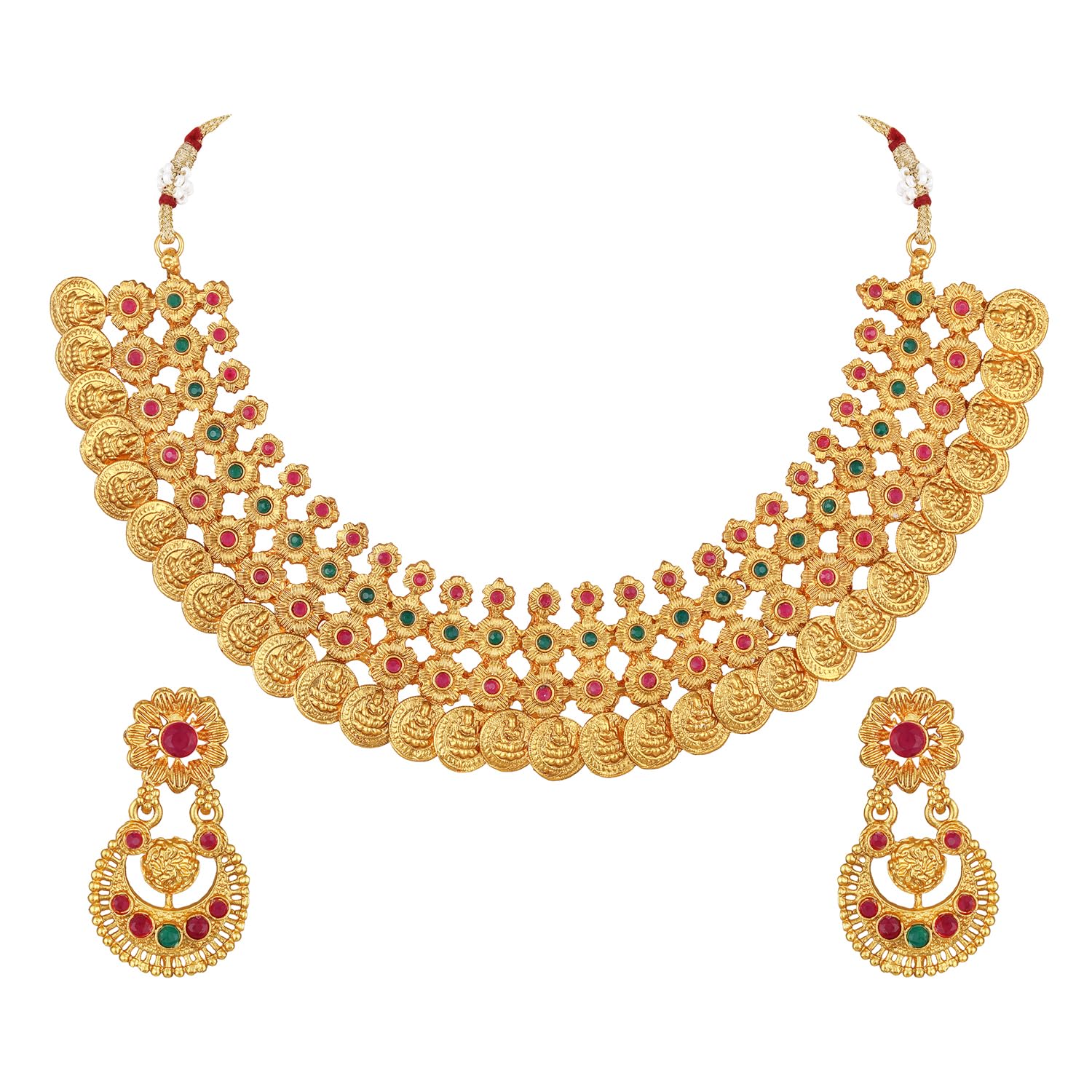 Shining Diva Fashion Latest Stylish Design Fancy Pearl Choker Traditional Temple Necklace Jewellery Set for Women (13864s) (Golden) (B0CL36D2QJ) Amazon Price History, Amazon Price Tracker