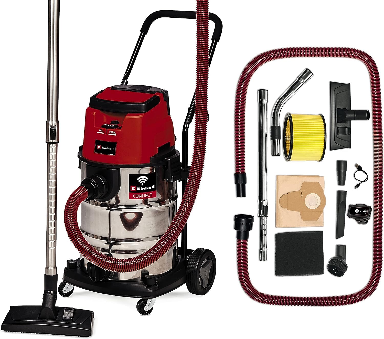 Einhell 2347143 Tp-Vc 36/30 S Auto-Solo Pro Wet/Dry Vacuum Cleaner 36V (2X18v) Bare Unit